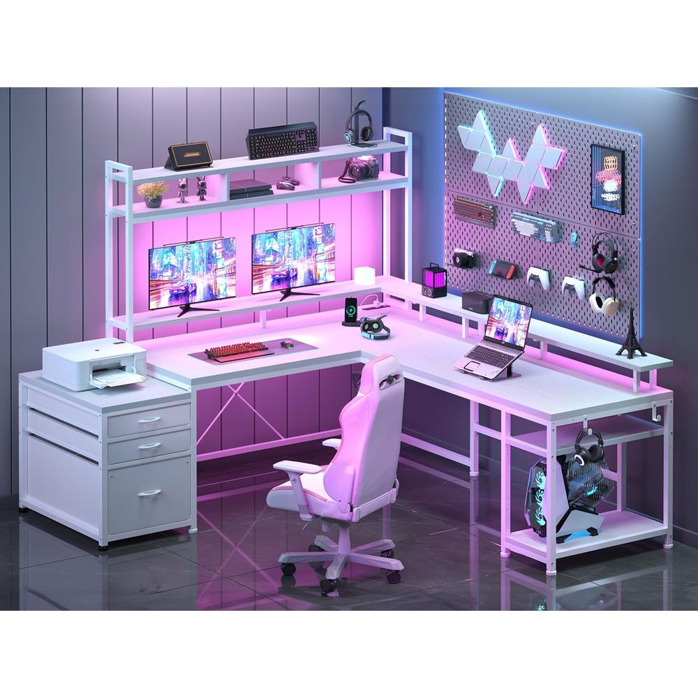 Dual Monitor Desk Setup - İki Kişilik Ev Ofisi için 104