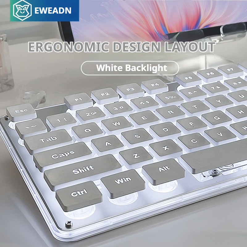 Desk Setup Keyboard - EWEADN V3 kablosuz Sessiz Ofis klavye