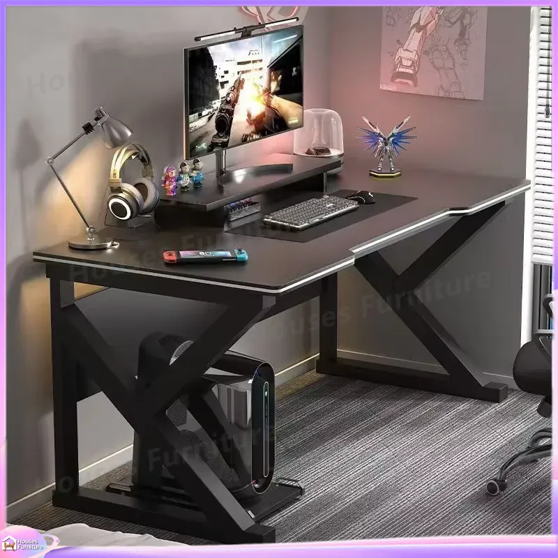 Desk Setup In Office - Cafe Metal Oyun Masası Siyah MDF