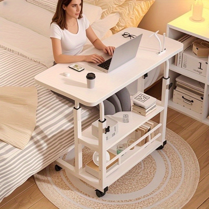 Desk Setup Shelves - Çok Fonksiyonlu Tekerlekli Katlanır Masa, Yüksekliği