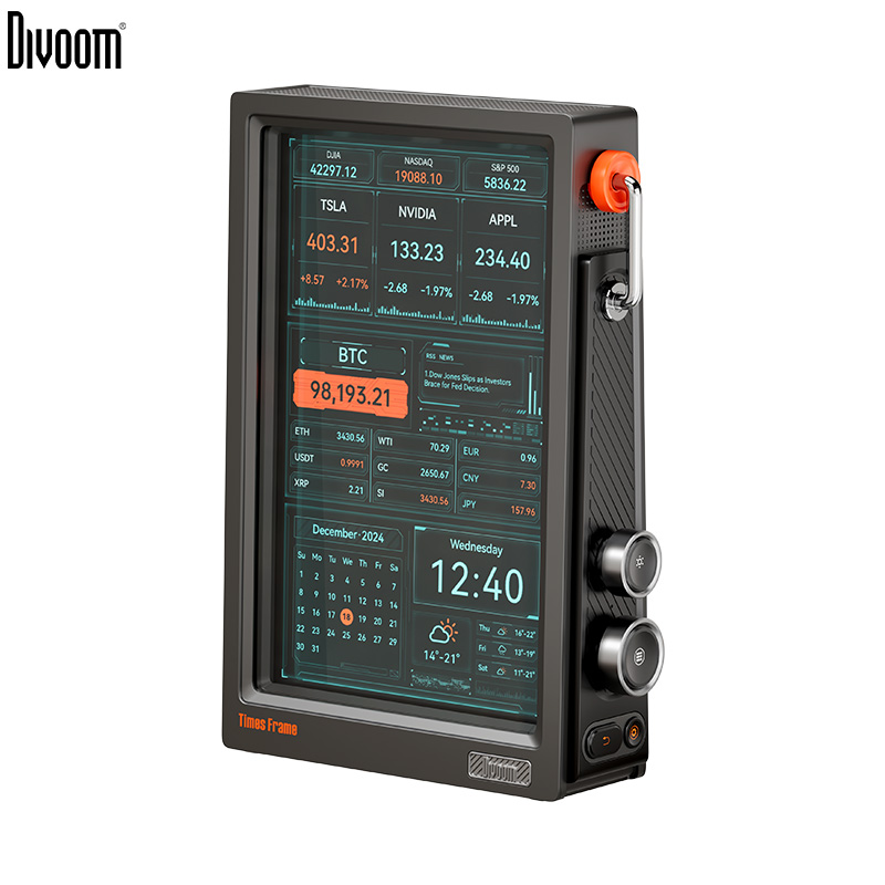 Speaker Desk Setup - Divoom Times Frame 10.1″ Akıllı Dijital