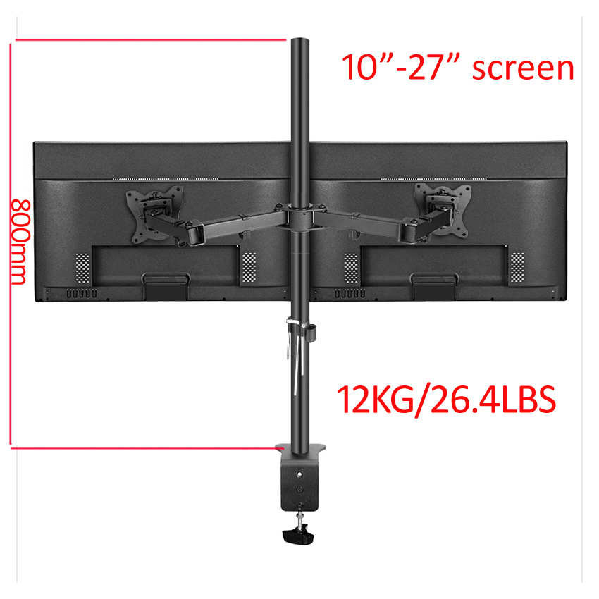 Dual Monitor Desk Setup - T902-280 360 dönebilen çelik 10 