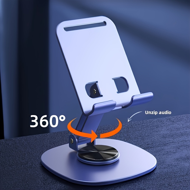 Desk Setup Gear - Sağlam Metal Katlanabilir Telefon Standı, 360