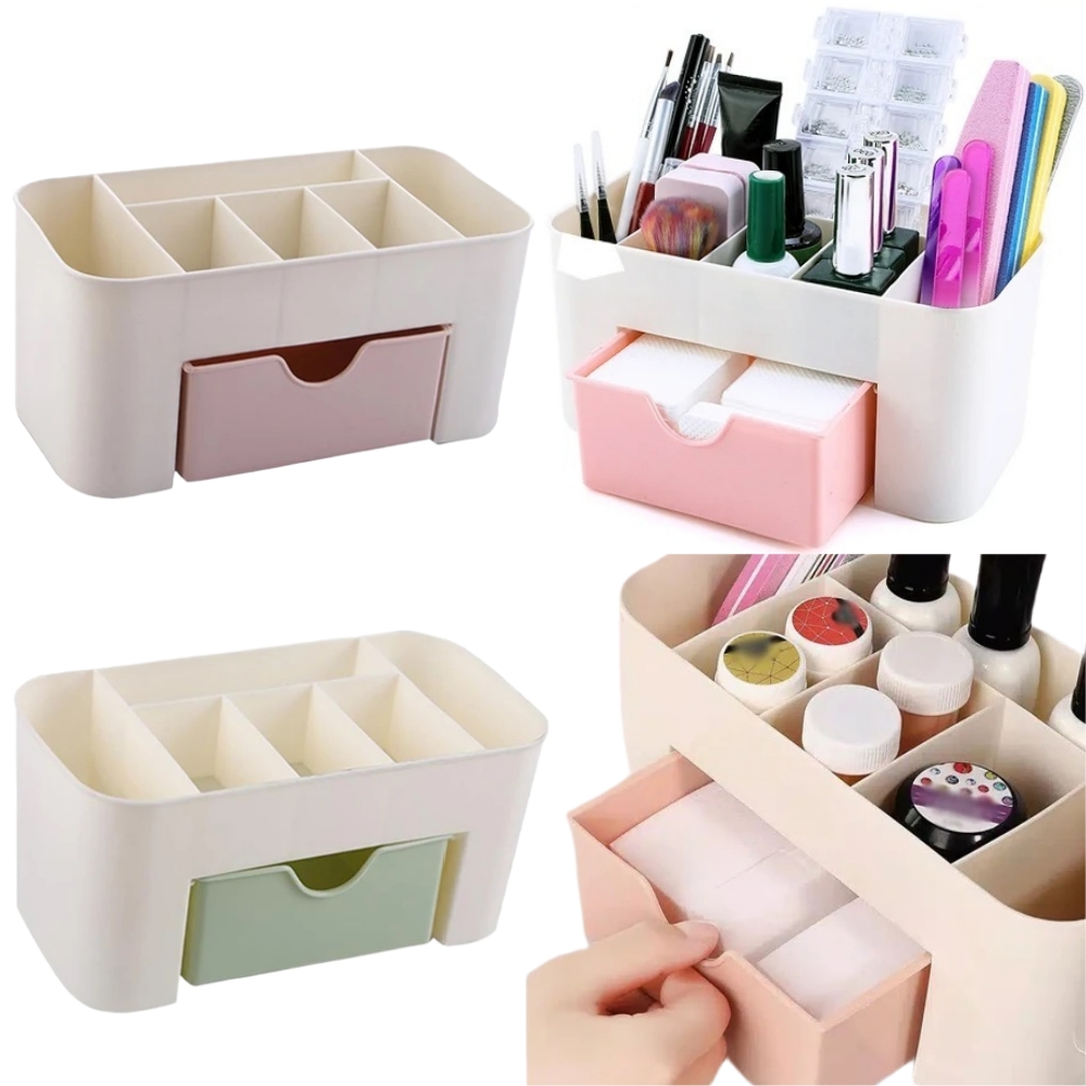 Desk Setup Shelves - Tırnak Sanat Organizatör Masaüstü Çekmece Kozmetik