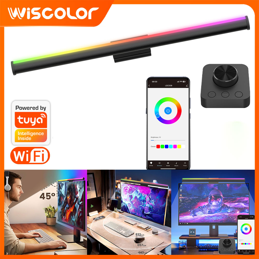 Desk Setup On Bed - RGB Lightbar Monitör Işık Çubuğu LED