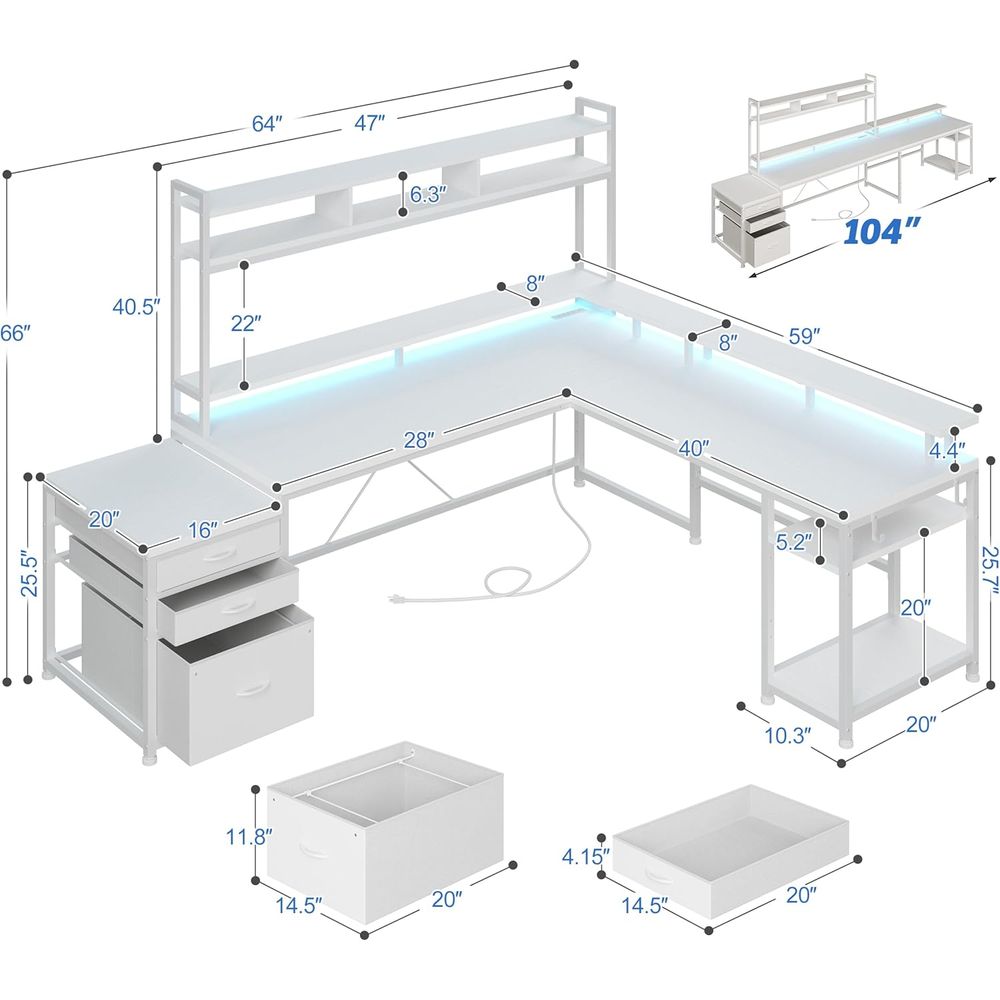 İki Kişilik Ev Ofisi için 104  - Dual Monitor Desk Setup incelemesi ve fiyatı