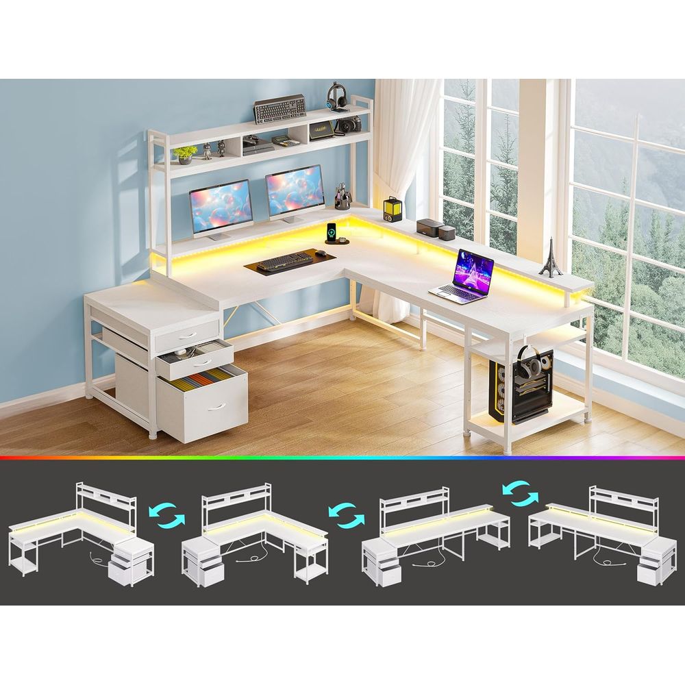 İki Kişilik Ev Ofisi için 104  - Dual Monitor Desk Setup incelemesi ve fiyatı