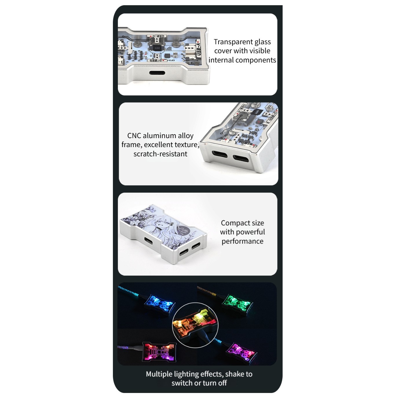 RGB USB Hub 2 Giriş 3 Çıkış Oy - Desk Setup Keyboard incelemesi ve fiyatı