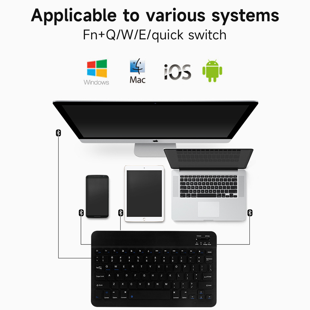 IOS Android Windows için Bluet - Desk Setup Keyboard incelemesi ve fiyatı
