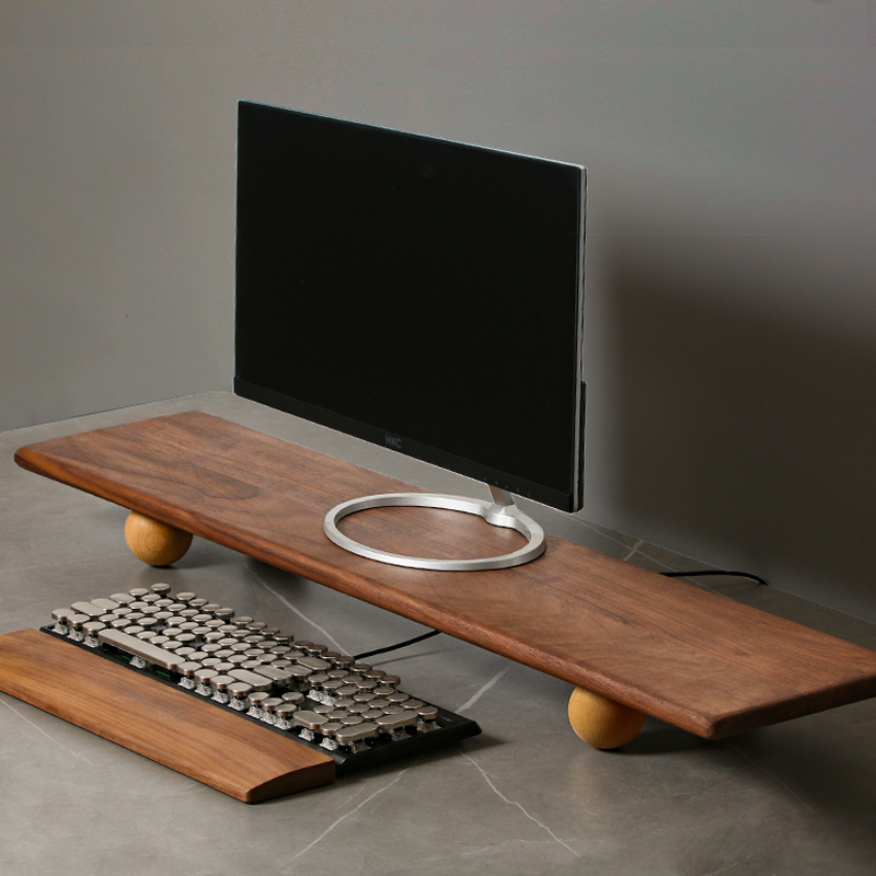 Doğal Ahşap Masaüstü Yükseltic - Dual Monitor Desk Setup incelemesi ve fiyatı