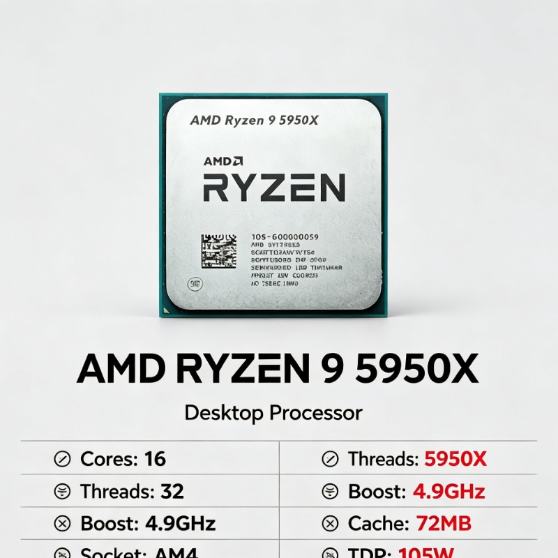 AMD Ryzen 9 5950X 16 Çekirdek  - Amd Cpu Ryzen 9 incelemesi ve fiyatı