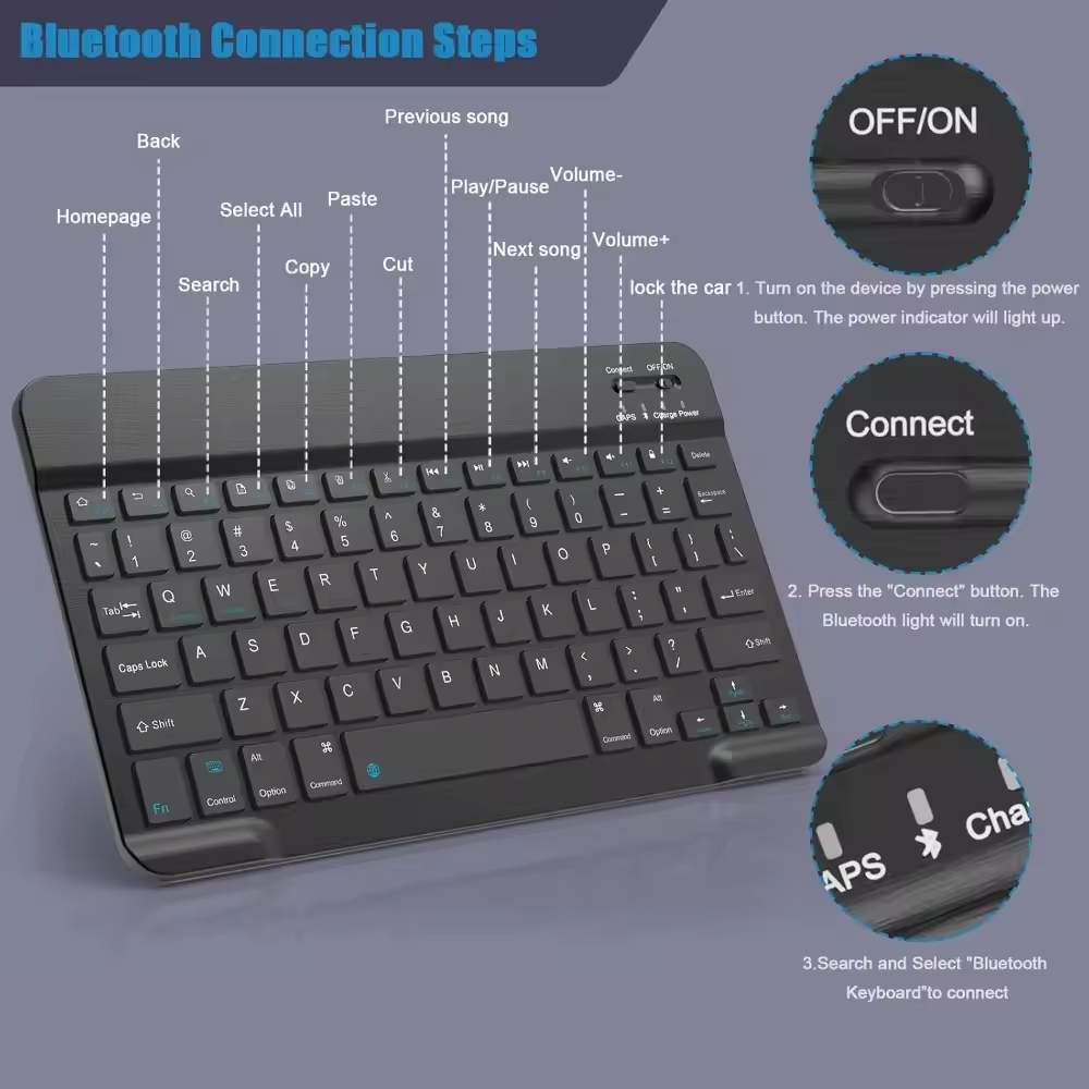 Bluetooth Kablosuz Klavye Cep  - Desk Setup Keyboard incelemesi ve fiyatı
