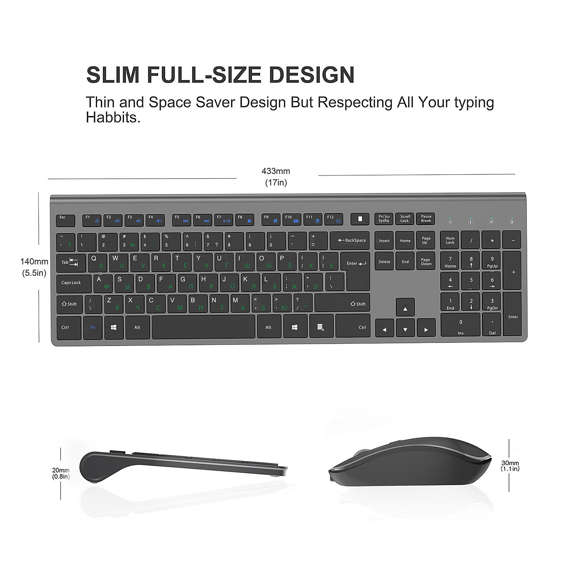 2.4G şarj edilebilir kablosuz  - Desk Setup Keyboard incelemesi ve fiyatı