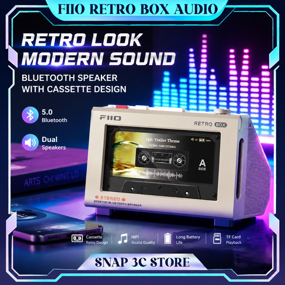 FiiO RETRO BOX Kaset Tarzı Blu - Speaker Desk Setup incelemesi ve fiyatı