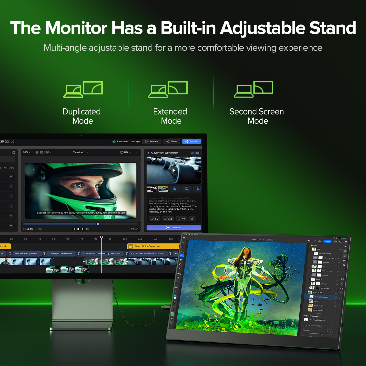UPERFECT 15.6 inç IPS 1920X108 - Dual Monitor Desk Setup incelemesi ve fiyatı