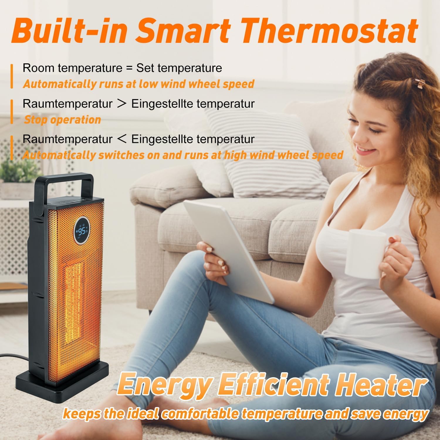 Oda ısıtıcı 1500W büyük taşına - Desk Setup Gear incelemesi ve fiyatı