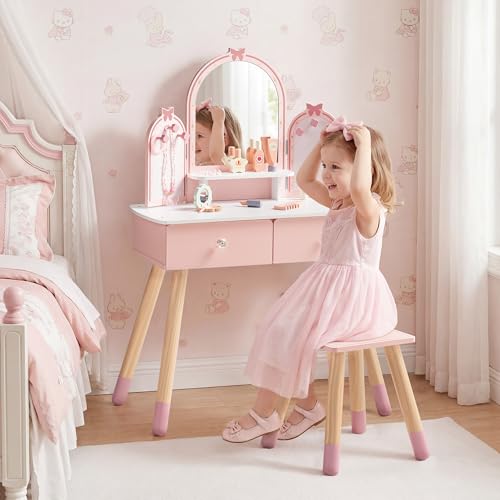 Pembe Çocuk Makyaj Seti Ayna v - Desk Setup Kids incelemesi ve fiyatı