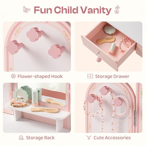 Pembe Çocuk Makyaj Seti Ayna v - Desk Setup Kids incelemesi ve fiyatı
