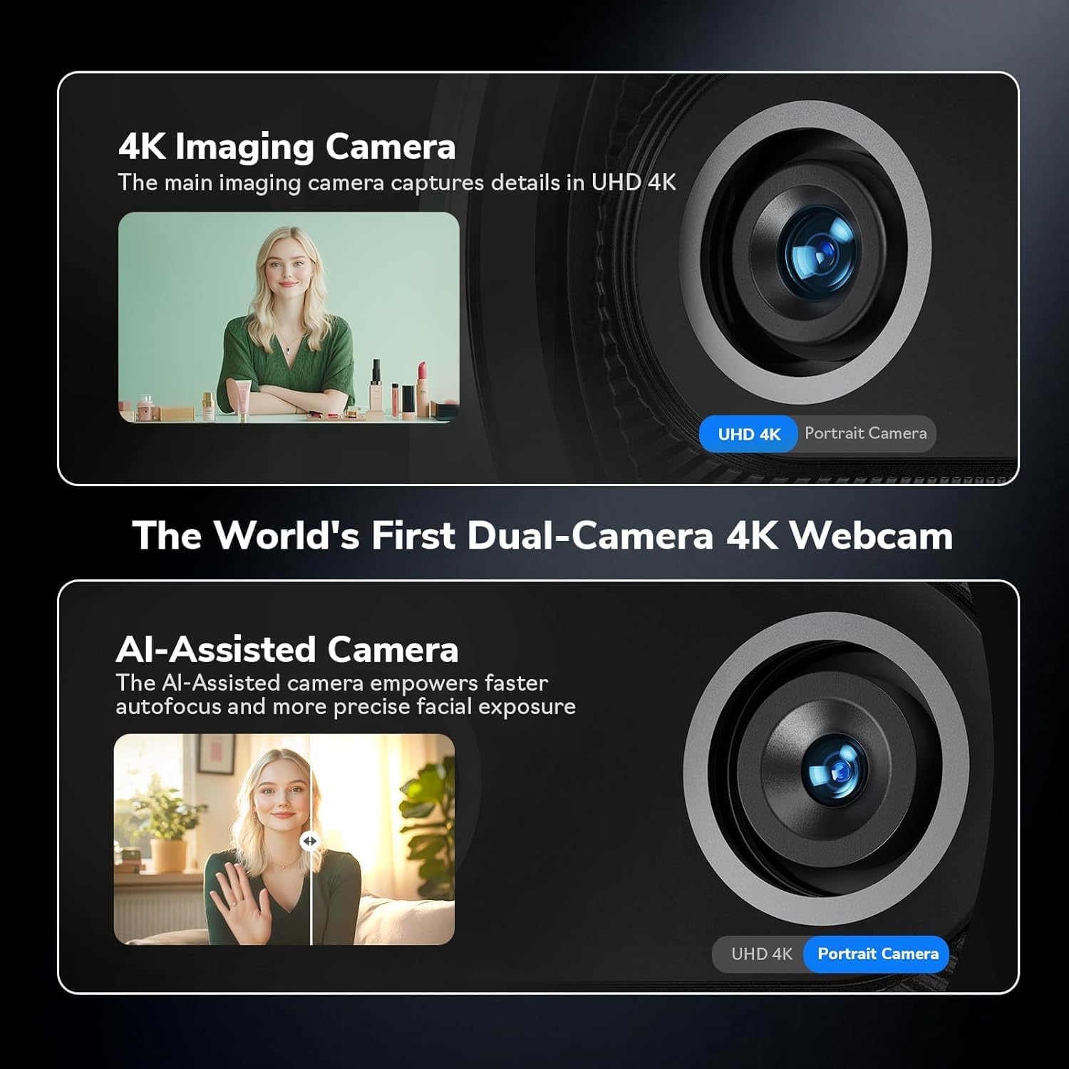Web Kamerası 4K EMEET Çift Kam - Desk Setup Ai incelemesi ve fiyatı