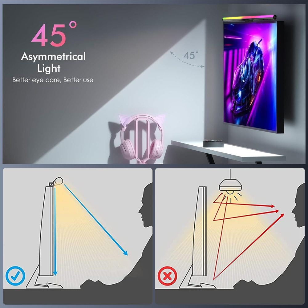 RGB Lightbar Monitör Işık Çubu - Desk Setup On Bed incelemesi ve fiyatı