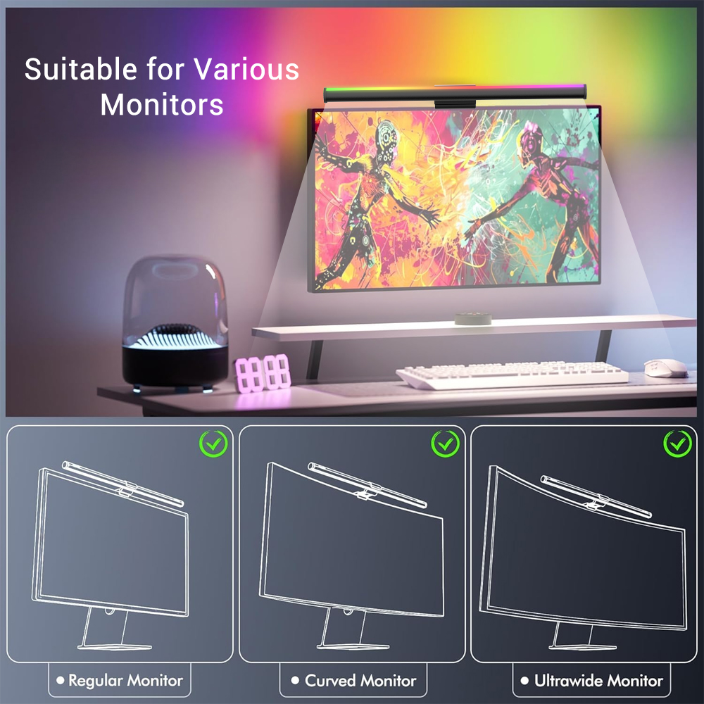 RGB Lightbar Monitör Işık Çubu - Desk Setup On Bed incelemesi ve fiyatı