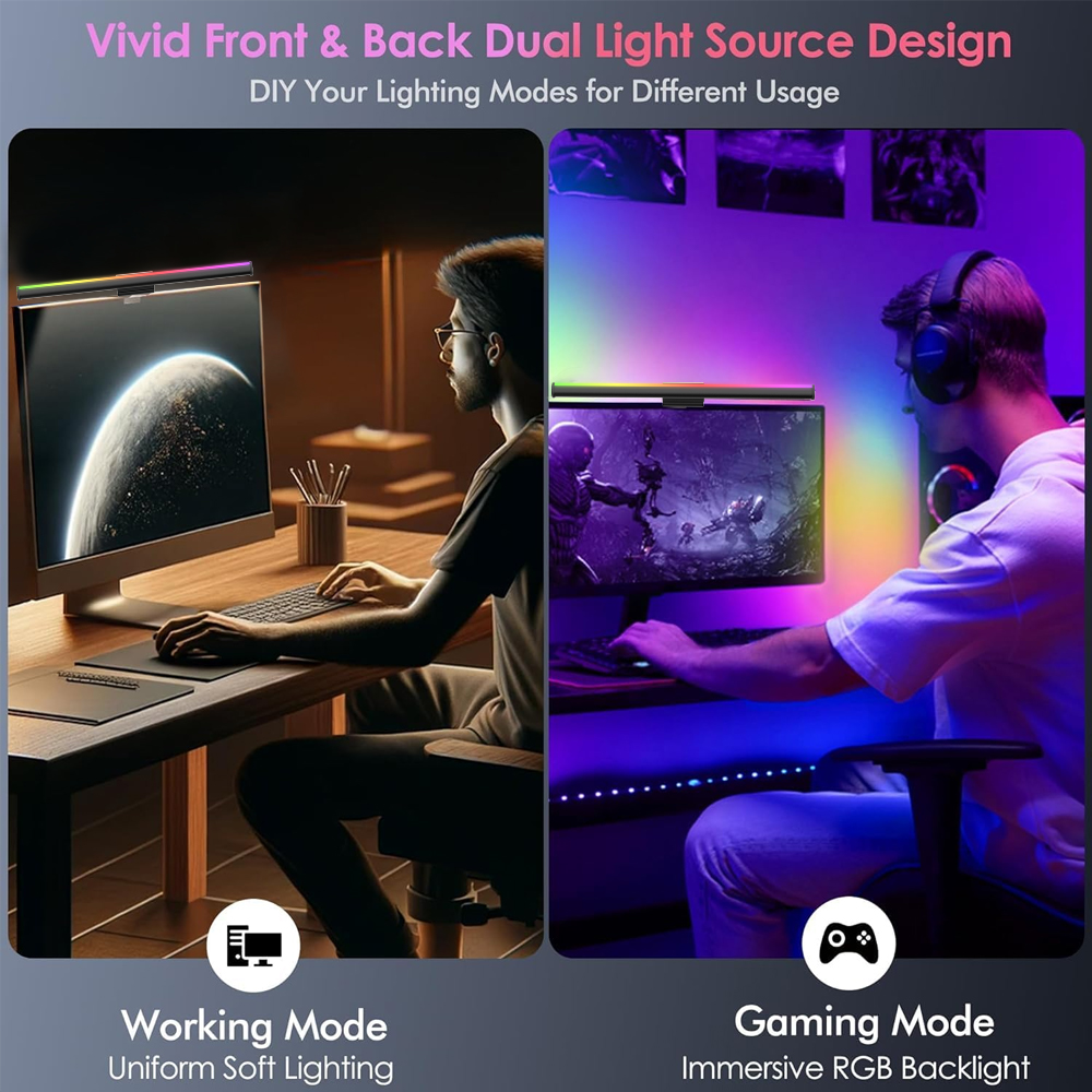 RGB Lightbar Monitör Işık Çubu - Desk Setup On Bed incelemesi ve fiyatı